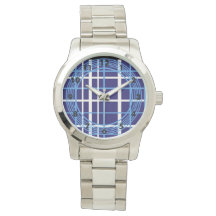 Montre Plaid Bleu