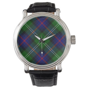 Montre plaid bleu vert de tartan du sud