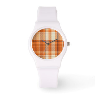 Montre Plaid orange