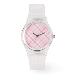 Montre Plaid rose-clair
