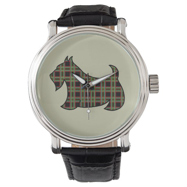 Montre Plaid Scottish Terrier (devant)