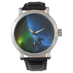 Montre Planètes bleues Aliens et astéroïdes