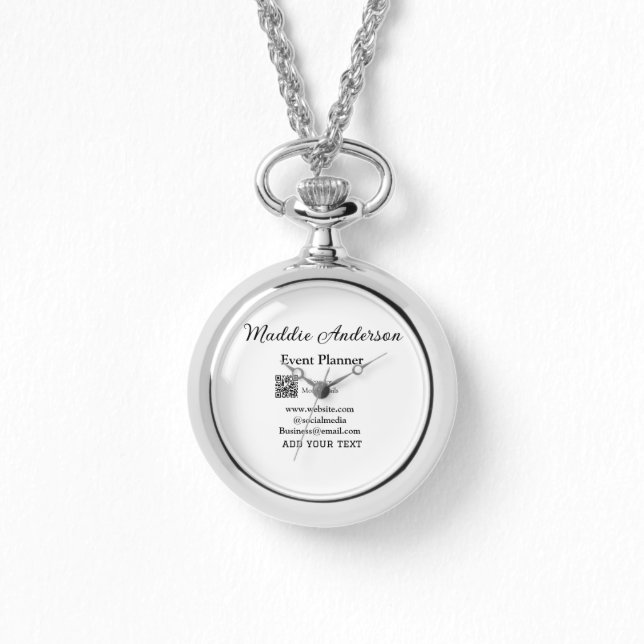 Montre Planificateur d'événements ajouter nom Q R code dé (Recto)