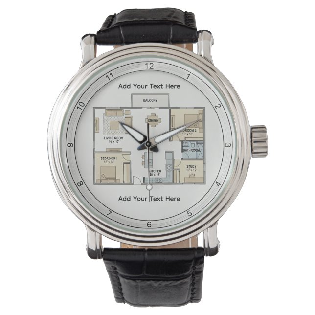 Montre Plans d'architecte personnalisés (devant)