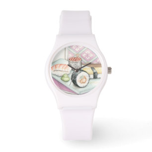 Montre Plaque de sushi assorté avec baguettes