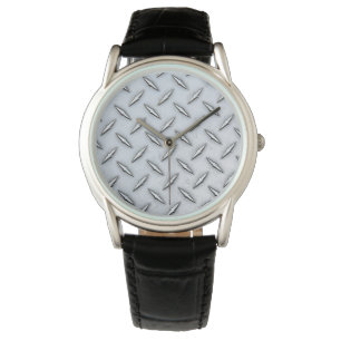 Montre Plaque diamant en acier
