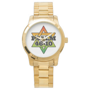 Montre plaquée or - Psaume 46-10