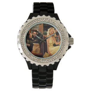 Montre Plat bleu