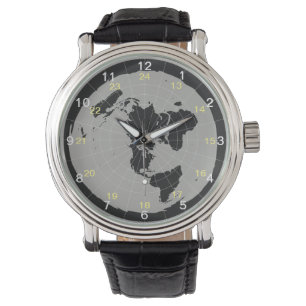 Montre plate de conception de la terre
