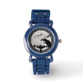 Montre Pleine lune d'échecs personnalisée Chat n Souris J