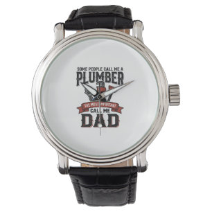 Montre Plumber Papa Conception de T-shirt avec Gravure Vi