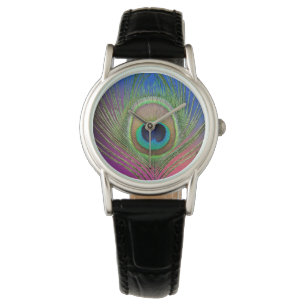 Montre Plume de la queue d'un paon
