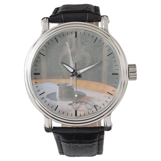 Montre Plume et Lunettes (devant)