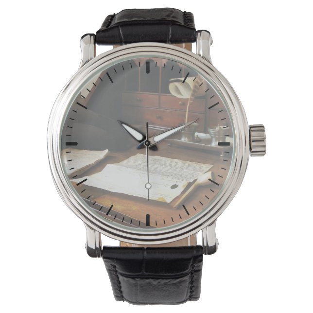 Montre Plume, Papiers et Pipe (devant)
