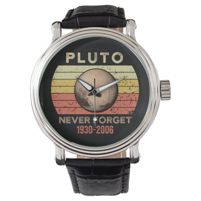 Montre pluto jamais oublier, eris, lune, astronomie, astr (devant)