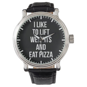 Montre Poids Lift et Pizza Manger - Carbes - Amusante nou