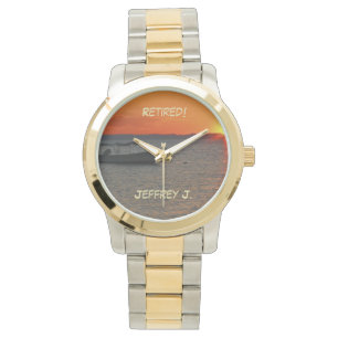 Montre Poignets de pêche à la retraite Gold-Silver