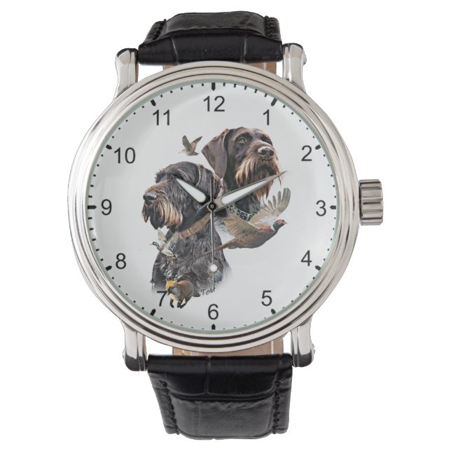 Montre Pointer à poil dur allemand (devant)