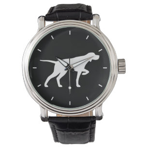 Montre Pointer Chien Silhouette Wristwatch