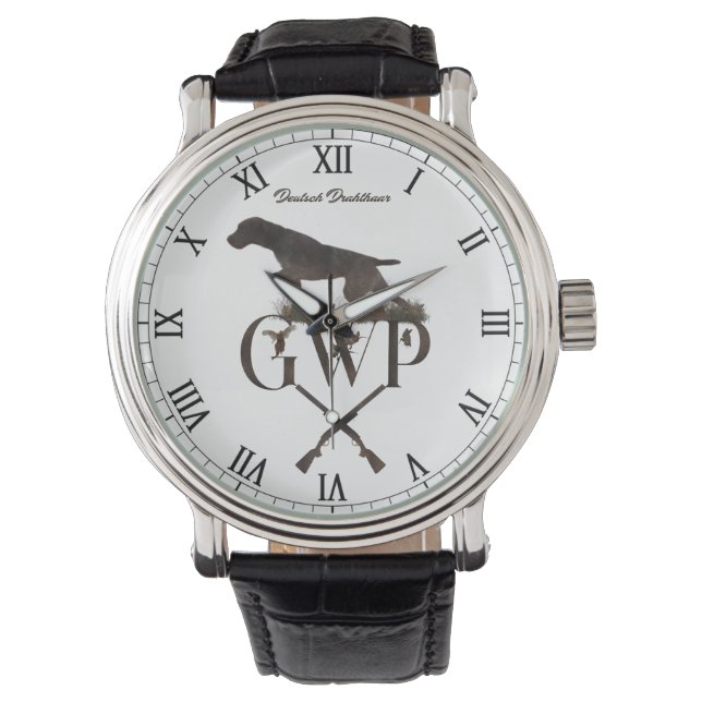 Montre Pointeur À poils durs allemand (devant)