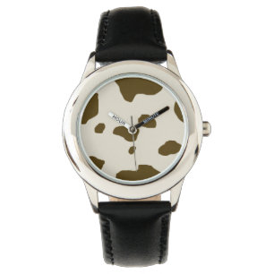 Montre POINTS Brown DE LA PEAU DE VACHE
