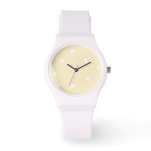 Montre Points jaunes et blancs