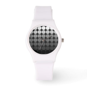 Montre Points Pop Mod Black Grey Gradient Points White Wa