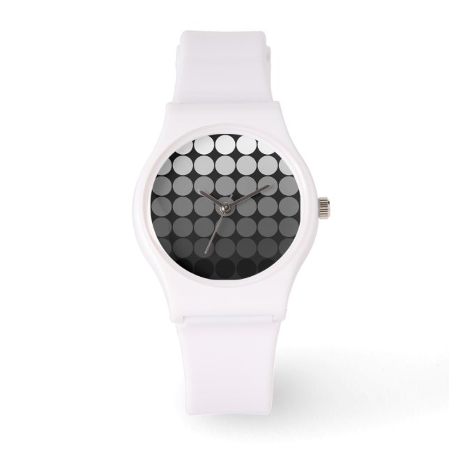Montre Points Pop Mod Black Grey Gradient Points White Wa (Recto)