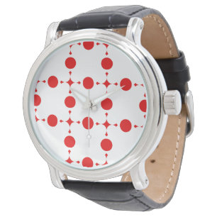 Montre Points rouges, Motif à pois, Pois, Pointillé