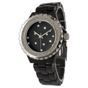 Montre Pois noirs et blancs amusants