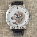 Montre Pois photo personnalisé minimaliste de conservatio<br><div class="desc">Un merveilleux souvenir d'un chien bien-aimé : cette simple montre photo minimaliste moderne et personnalisée est un cadeau idéal pour tout amoureux des animaux de compagnie. Un doux saké pour les années à venir.</div>