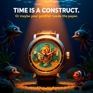Montre Poisson-clown humoristique Salle de bain