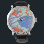 Montre Poisson Pop<br><div class="desc">Nage sous la mer avec ce beau poisson coloré d'eau. Ce tableau de Nancy Slocum capture la belle vie aquatique sous les mers. Il capture le poisson multicolore avec entouré de varech sauvage pendant qu'ils traversent rapidement la nage. Obtenez vos beaux poissons aujourd'hui sur votre prochain produit Zazzle.</div>