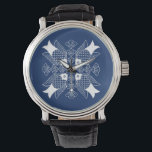 Montre Poisson sous-marin avec Arrière - plan bleu<br><div class="desc">Rendez-vous des esprits des poissons, ce design présente une scène sous-marine avec des coquillages sur un arrière - plan bleu. Un grand cadeau pour un ichthyologiste ou quiconque aime la vue de poissons qui ont une baignade!</div>