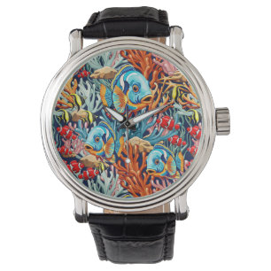 Montre Poissons Tropicaux Couleurs Vives Ambiance Été