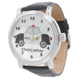 Montre Police Car Design Just Ajouter Un Nom
