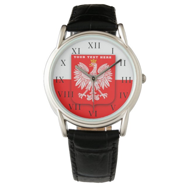 Montre Polonais Polska Polski Emblem (devant)