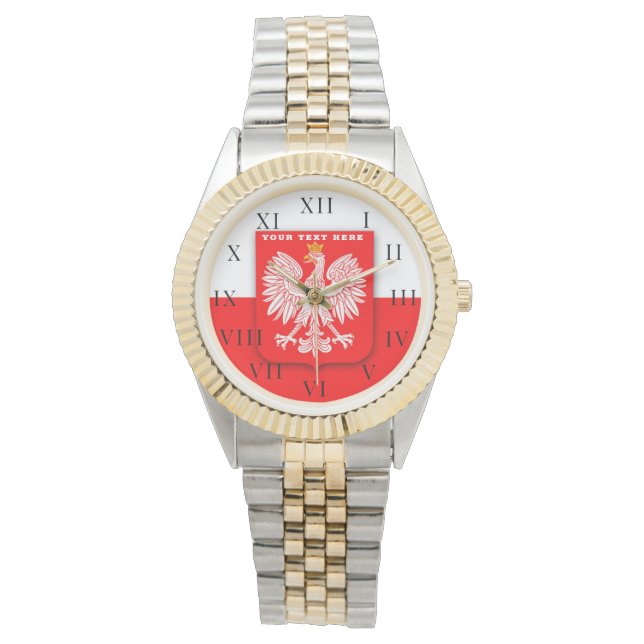 Montre Polonais Polska Polski Emblem (devant)