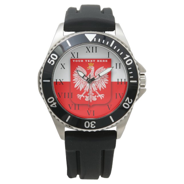 Montre Polonais Polska Polski Emblem (devant)