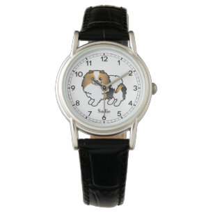 Montre Poméranien Tricolore Hound Chien de Dessin Animé M