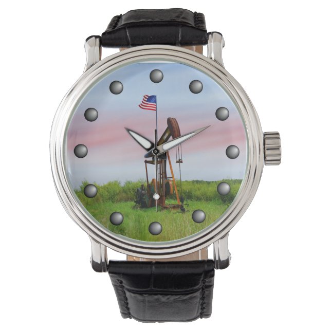 Montre Pompe à huile avec drapeau américain (devant)