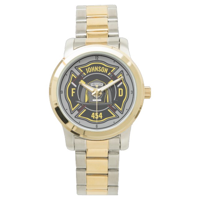 Montre Pompier AJOUTER LE NOM L'équipe de Secourt du serv (devant)
