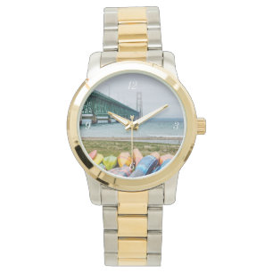 Montre Pont Mackinac Et Canoës