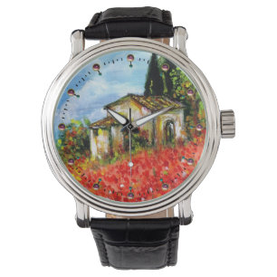 MONTRE POPIES DANS LE PAYSAGE TOSCANE