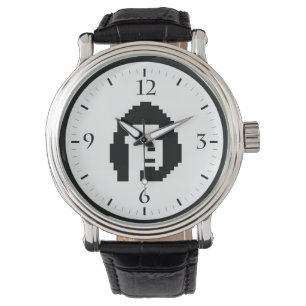 Montre Porte - clé noir blanc cryptopunk #1