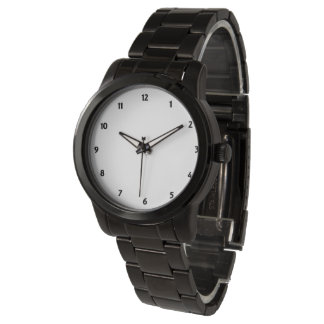 Montre Porte-photos personnalisées Bracelet noir surdimen
