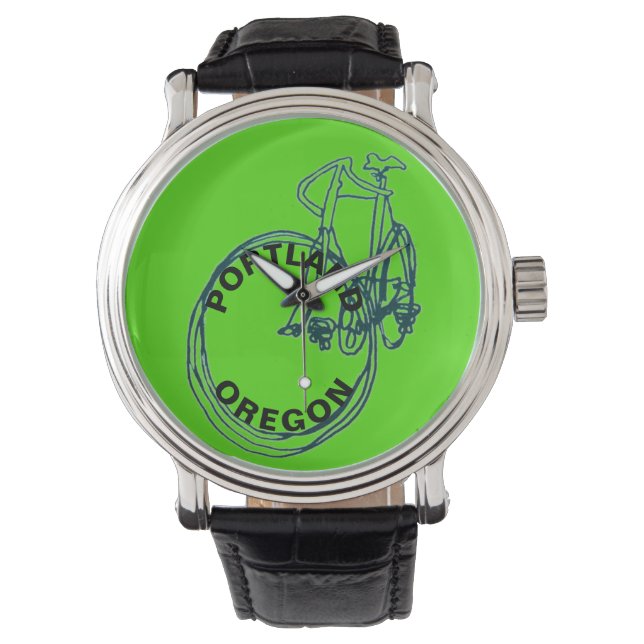Montre Portland Oregon Bicycle Mens Watch (devant)