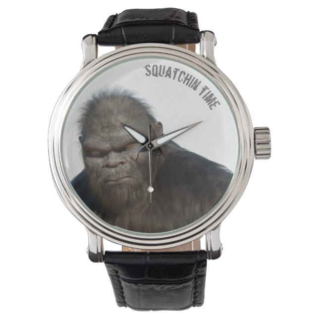 MONTRE PORTRAIT DE SASQUATCH BIGFOOT (devant)