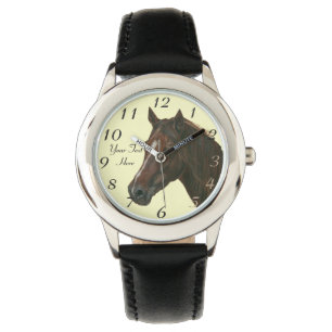 Montre portrait équin de cheval de brun de jument de