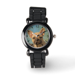 Montre Portrait mignon de chiot de bouledogue français -
